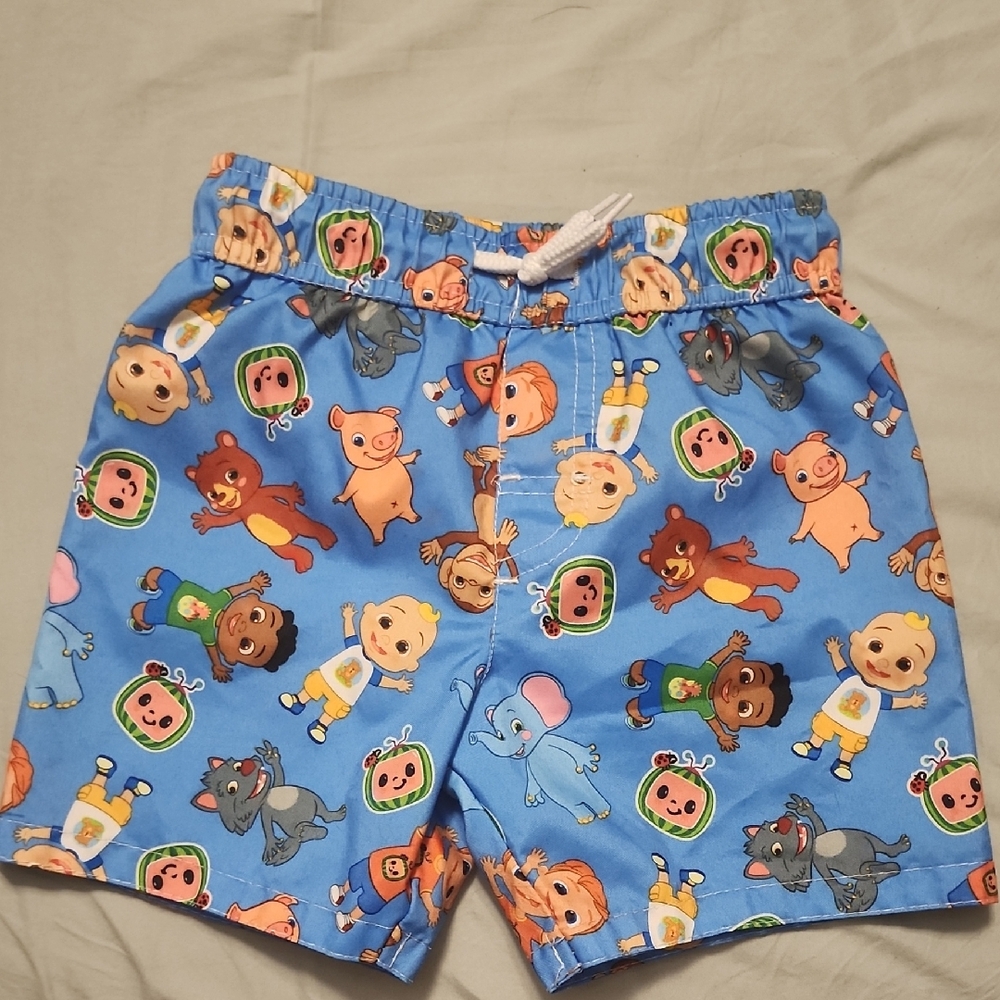 Kids Cartoon Print Blue Shorts